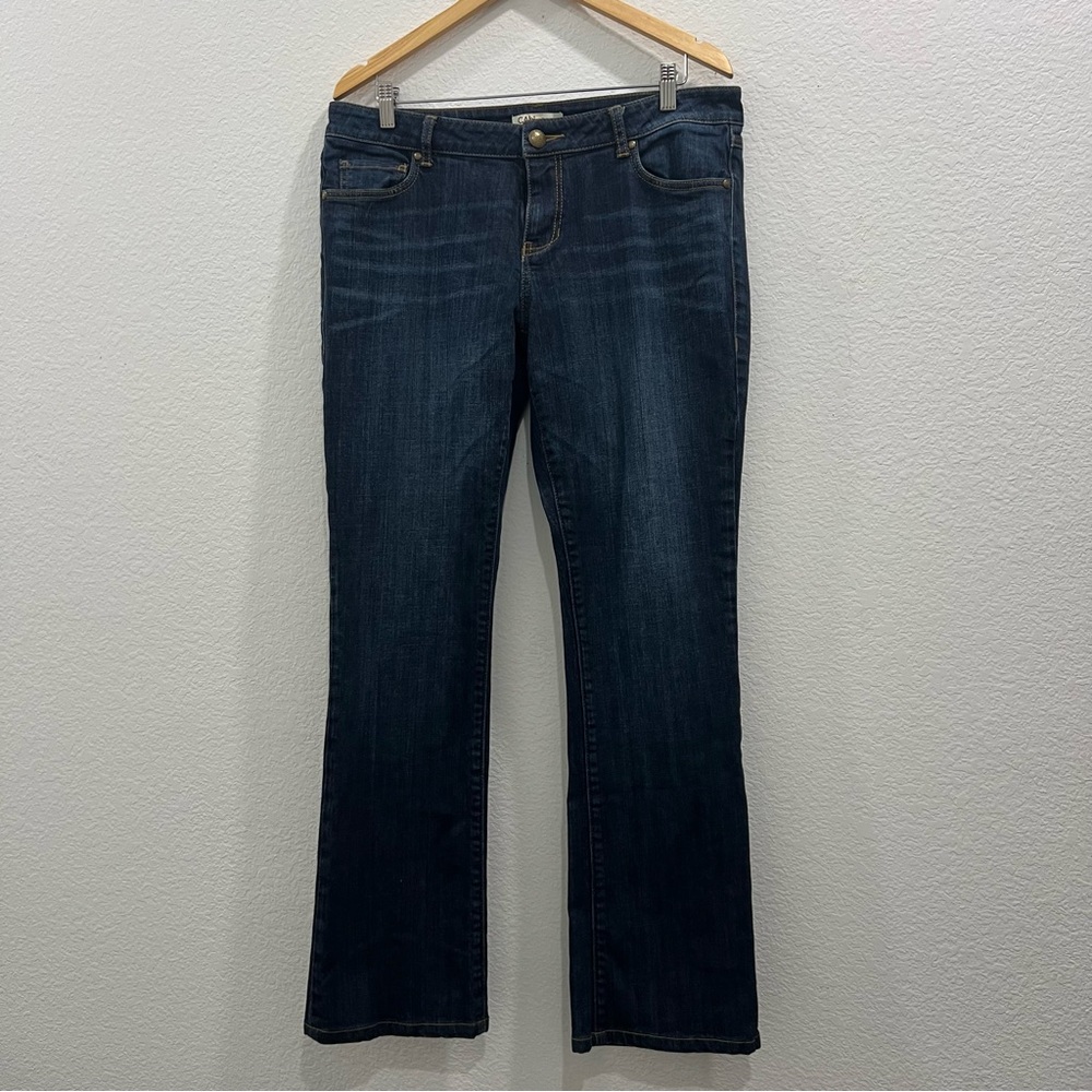 CAbi Style #967Long Baby Boot Cut Dark Wash Denim Blue Jeans Women’s Size 14 L